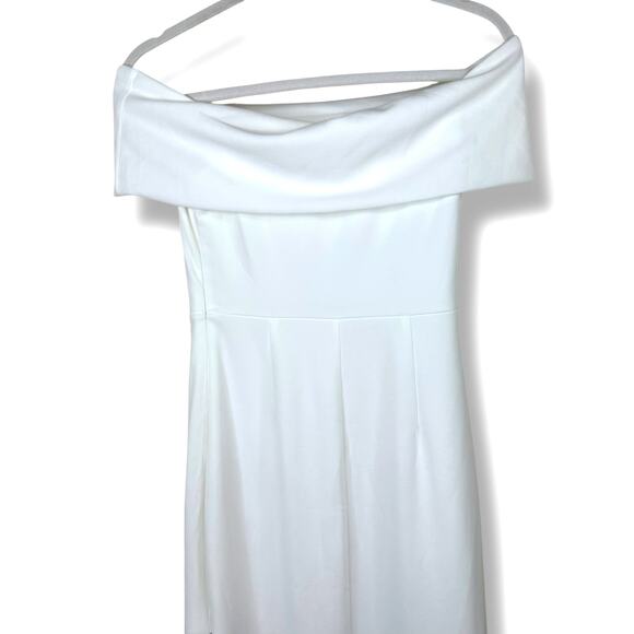 Lulus NWT Exceptional Romance White Off-the-Shoulder Mermaid Bridal Gown Dress - Picture 8 of 11